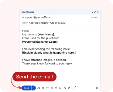 Screenshot showing send button